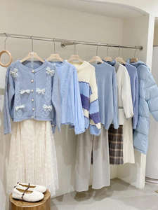 Vente en gros de vêtements pour femmes en automne-hiver, pull en tricot à bas prix, pull décontracté, expédition aléatoire - Product Image 2