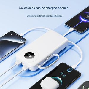 Nhà Máy Bán buôn 3 trong 1 <span class=keywords><strong>Mini</strong></span> pd20w ngân hàng điện 20000mAh sạc nhanh pin di động ngân hàng điện cầm tay với xây dựng trong cáp - Product Image 5