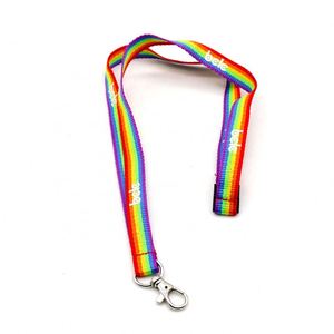 Sangles de téléphone portable QM Rainbow, impression sérigraphique, cordons de cou pour clés, porte-carte d'identité, cordon en polyester coloré - Product Image 1