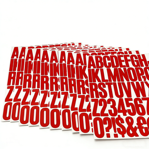 Pegatinas de Vinilo Resistentes al Agua con Números y Letras del 0 al 9, Autoadhesivas, Recortadas, para Autos, Casas, Buzones y Letreros - Product Image 1