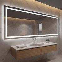 Modern Defogger Bathroom Smart Mirror with Aluminum Lenses Illuminated LED Vanity Backlit Mirror with Touch Sensor