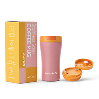 Tasse à café isotherme moderne en acier inoxydable 304 de 420 ml, anti-fuite, écologique, sans BPA, avec poignée, isolation thermique 6-12h