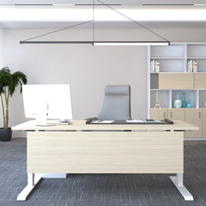 Escritorio ejecutivo de gama alta con mesa de computadora en forma de L Diseño antideslizante de fácil montaje para el escritorio de oficina del gerente CEO <span class=keywords><strong>Boss</strong></span> - Product Image 2