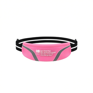 Db Sport Waist Pack Pink Water Resistant Running Belt With Reflective <b>Strip</b> Adjustable Anti Theft Unisex Nylon <b>Fabric</b> - Product Image 1