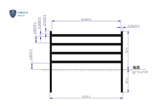 4 đường sắt mạ kẽm hàng rào ngựa hàng rào Bảng điều khiển - Product Image 6