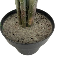 Plantes succulentes artificielles vivantes de haute qualité Bordure Agave Lotus Plantes en plastique en pot pour la décoration intérieure et extérieure-Vente en gros