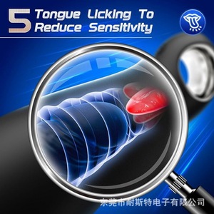 Jouet sexuel pour hommes adultes, Godet vibrant électrique avec 10 modes de vibration et de léchage, simulateur de <span class=keywords><strong>langue</strong></span> - Product Image 3