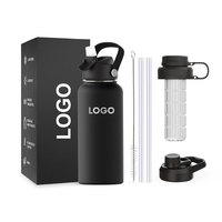 Gourde isotherme en acier inoxydable personnalisée Hong Ling 32 oz avec compartiment