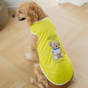 Vêtements pour grands chiens 3XL-8XL vêtements pour animaux de compagnie Labrador <span class=keywords><strong>Golden</strong></span> <span class=keywords><strong>Retriever</strong></span> T-shirt gilet pour animaux de compagnie de haute qualité d'été - Product Image 6