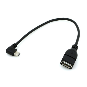 Miễn phí mẫu tùy chỉnh Mini USB 2.0 một nữ 90 độ góc bên phải Micro-USB cáp PVC Áo khoác bện che chắn cho máy ảnh máy tính - Product Image 1