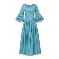 Costume de femme pionnière du 18ème siècle, robe de prairie coloniale pour femmes, 100% coton