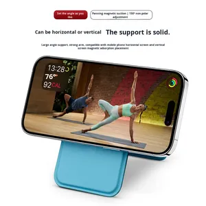 Porte-cartes multifonction en cuir PU magnétique, support rotatif multi-angles pour diffusion en direct, support officiel, portefeuille pour cartes, contient des cartes - Product Image 4