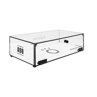 Solution de rangement en acrylique personnalisée - Compartiment de rangement transparent, organisateur de bureau et support d'affichage pour clavier (taille personnalisable)