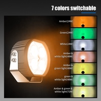 Accesorios para SUV, ATV, UTV y Camionetas, Luces LED Todoterreno para Techo de Camión con Control Remoto, Haz de Inundación y Puntual en Ámbar, Verde y Blanco para Zanjas y Conducción Todoterreno