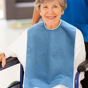 Babero Impermeable Reutilizable para Adultos, Babero Protector de Ropa para Ancianos, Delantales para Personas Mayores con Discapacidad en Residencias - Product Image 3