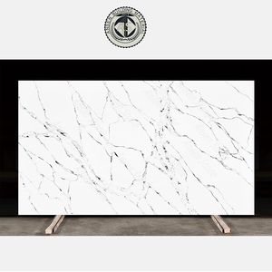 Thiết kế màu trắng và trắng calacatta mô hình thạch anh tấm đá thạch anh nhân tạo cho cảnh quan Countertop - Product Image 2