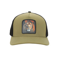 Gorra Trucker Snapback de 6 Paneles con Logotipo de León en PVC Personalizado, Perforada con Corte Láser, Impermeable, de Dos Tonos, Venta al Por Mayor OEM, MOQ 50