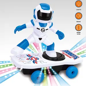 Mainan Robot Skateboard listrik dengan harga bagus untuk anak-anak dengan lampu dan musik