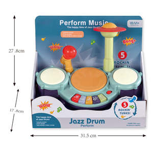 2025 éducation précoce Instrument de musique jouets enfants en plastique électronique <span class=keywords><strong>Jazz</strong></span> tambour <span class=keywords><strong>Piano</strong></span> clavier cymbale musique Microphone guitare - Product Image 4