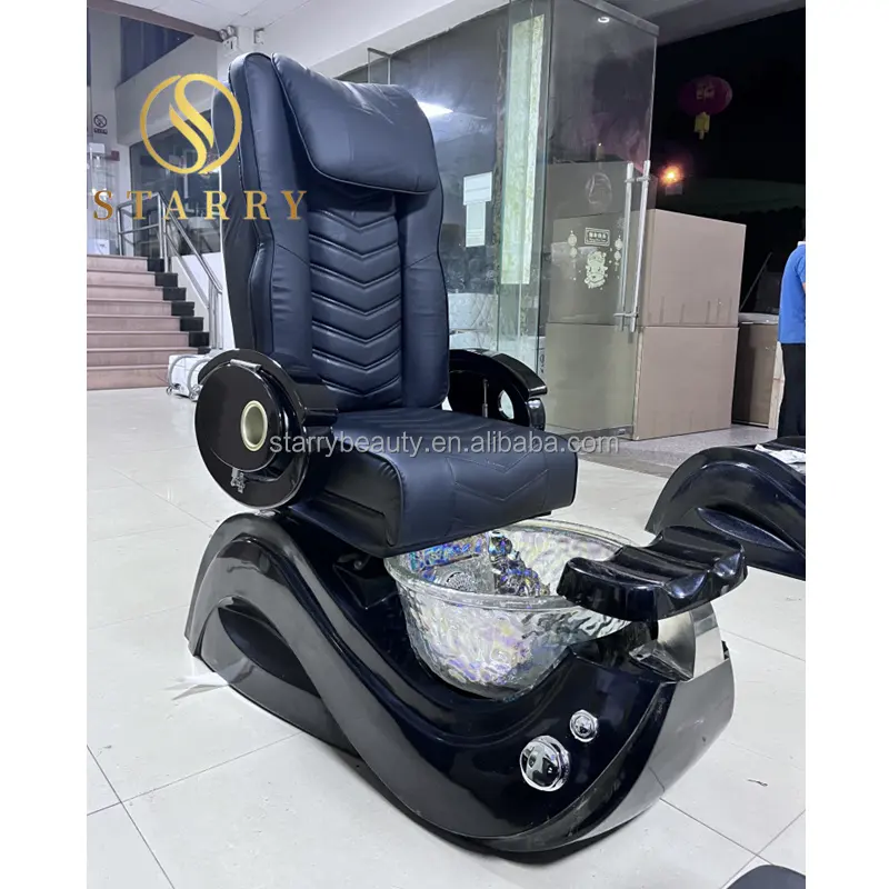 Factory Black Reclining Massage Manicure Foot Spa Luxury Pedicure Chairs On Sale