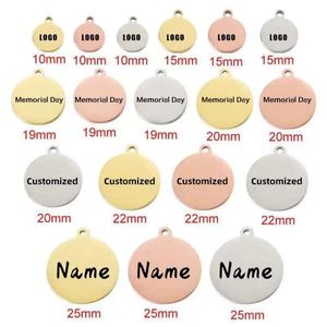 Collar con Colgante Personalizado de Oro de 18K, Estilo Europeo y Americano, Colgante Geométrico de Acero Inoxidable con Espejo - Product Image 2