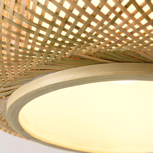 Nordic Designer Modern Bamboo Rattan Pendant <b>Light</b> Wicker Round Ceiling <b>Light</b> for Kitchen & <b>Dining</b> Room Home Decor Chandelier - Product Image 4