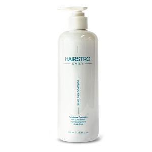 HAIRSTRO Champú para el cuidado del cuero cabelludo 500mL Anti pérdida de cabello Péptido Cafeína Biotina Sin sulfato Control de la caspa EWG Champú verde - Product Image 1