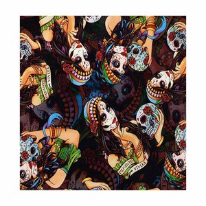 Thủy văn phim Lady Skull thiết kế Hydro Dip in chuyển nước cuộn phim cho xe máy Mũ bảo hiểm trang trí - Product Image 1