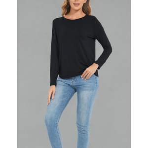 Haut à manches longues personnalisé pour femme en viscose de bambou douce, chemise de pyjama - Product Image 3