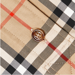 Gaun Blus Mini Wanita Motif Kotak-kotak Berenda Lengan Pendek Kasual Cantik dengan Kantong - Product Image 4