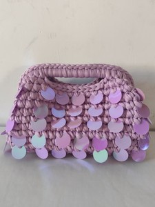 Hand Woven Multicolor <strong>Sequined</strong> Cloth Clip Clutch Bag Women Party Purse High Quality <strong>Handbags</strong> - Product Image 2
