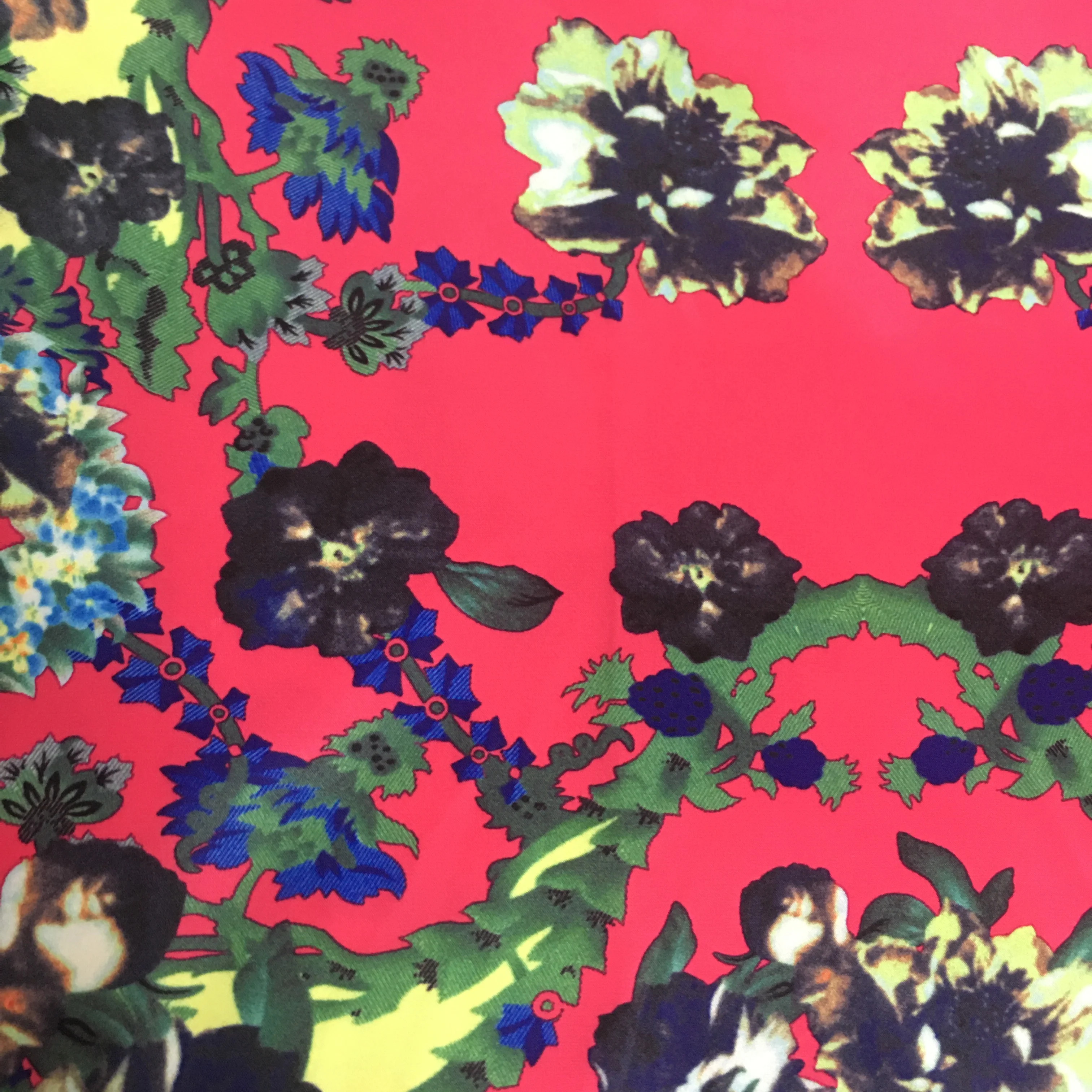 Digital print 5A grade pure silk fabric for scarf dress