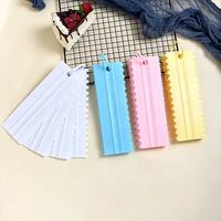 Nuevo Cortador de Pasteles 2026, Juego de 4 Piezas, 8 Formas, Peine Raspador para Contornos de Pastel, Decoración de Fondant, Alisador Cuadrado para Contornos