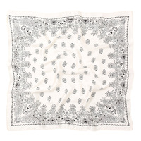 Hoshom Direct Usine Personnalisée Impression Florale Classique Paisley Serviette de Soie Femmes Bandana avec Motif Léopard