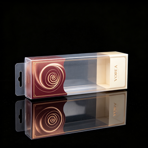 Boîte pliable personnalisée en PP avec couvercle rabattable, finition mate, en plastique transparent, pour cosmétiques, parfums, électronique, présentoir de cadeaux, vente en gros, usine OEM - Product Image 1