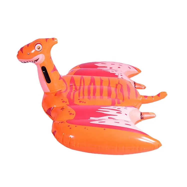 การปรับแต่งเด็กผู้ใหญ่สีส้ม Pterosaur สระว่ายน้ำ Rider Inflatable สัตว์ของเล่น Fly Dragon Pool Float
