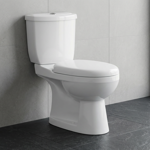 Wholesale Porcelain Two Piece Toilet Bowl <b>Floor</b> Mounted Economic Cheap Price Bathroom WC Water Closet - Product Image 5