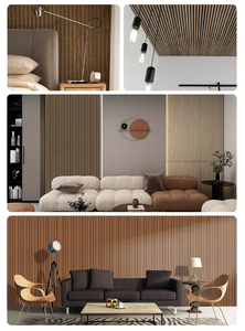 Panneau <span class=keywords><strong>acoustique</strong></span> flexible en MDF à lamelles Akupanel, insonorisant, incurvé, pour bureau et école, design moderne - Product Image 6