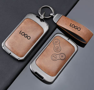 2024 dernier luxe Durable pour <span class=keywords><strong>renault</strong></span> Koleos Fluence Fluance alliage de Zinc métal clé de voiture porte-carte housse protecteur - Product Image 2
