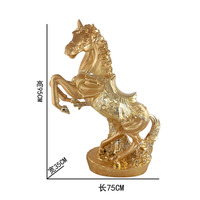 2024 bureau du zodiaque chinois intérieur grand 95cm cheval Feng Shui décoration de la maison personnalisé Animal Sculpture résine cheval Statues