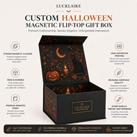 Boîtes d'emballage rigides de luxe personnalisées avec logo pour cadeaux d'entreprise, bonbons, bougies, fermeture magnétique, pour coffrets cadeaux d'Halloween