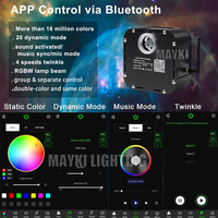 Kit d'éclairage de plafond à fibres optiques RGBW 50W avec application Twinkle pour la décoration de plafond de cinéma maison et d'hôtel