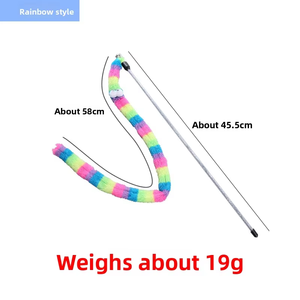 Çevre dostu karikatür interaktif kapalı kedi yavru oyun sopa oyuncak peluş değnek Teaser Springs dayanıklı Pet oyuncaklar - Product Image 6