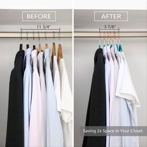 Wholesale Premium Non-Slip 360 Degree Swivel Saving Colorful Design Velvet <b>Hanger</b> Stainless Steel for Children's Wardrobe - Product Image 4