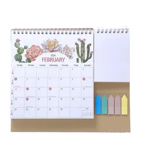 In stock creative blank planners calendar of table 2024 personalized spiral desk calendar