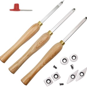 Nuevo juego de herramientas para torneado de madera, hoja de 12 mm, grosor de 1,0 mm, inserto CNMG para torno de madera - Product Image 1