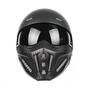 Casque <span class=keywords><strong>Scorpion</strong></span> noir en gros pour casque de vélo électrique 3/4 casques de moto modulaires demi-visage - Product Image 4