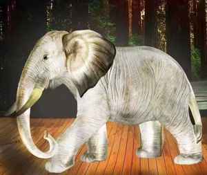 Estatua de Elefante Hecha a Mano con Luz LED para Jardín, Calle y Iluminación Nocturna de Paisajes Exteriores - Product Image 1