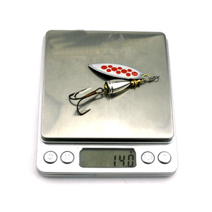 Leurre métallique de type cuillère, appât artificiel Spinner idéal pour la pêche au brochet, spinnerbait, produit en ligne, 50 cm/8.2cm, 14.3g - Product Image 6