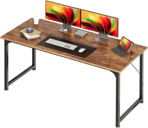 Wood Home Office <b>Desk</b> Gaming Metal Frame PC <b>Desk</b> Save Space Easy Assembly <b>Portable</b> for Living Room Use - Product Image 1